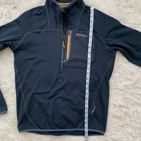 Eddie Bauer Men's Gray 1/2 Zip High Route Grid FreeHeat Fleece, size S - Picture 9 of 9